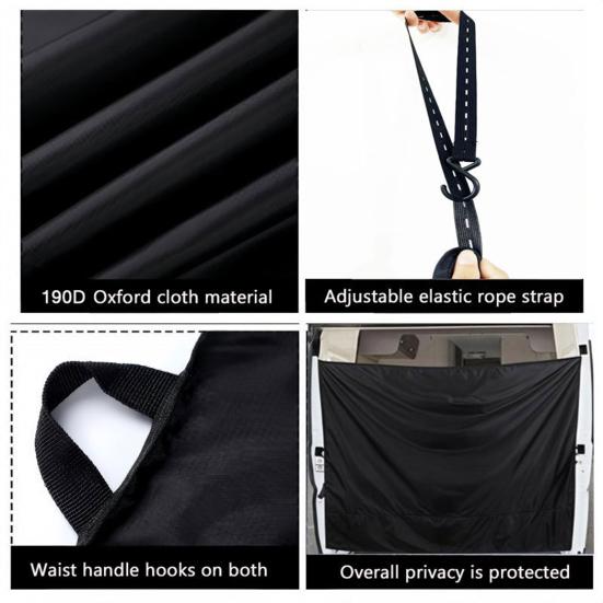 Car Shower Curtain Rear Door Curtain for SUVs Trucks Vans Universal Oxford Sun Shield Privacy Divider Curtain