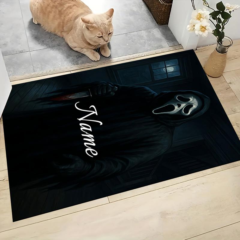 Custom Name Kitten Clown Balloon Theme Carpet Rug Customizable Soft Washable Anti-Slip Home Living Room Sofa Mats Personalized Rug. 0909106