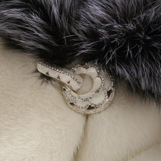 Overcoat Mid-length Hooded Design Faux Fur Women Outwear Coat for Winter