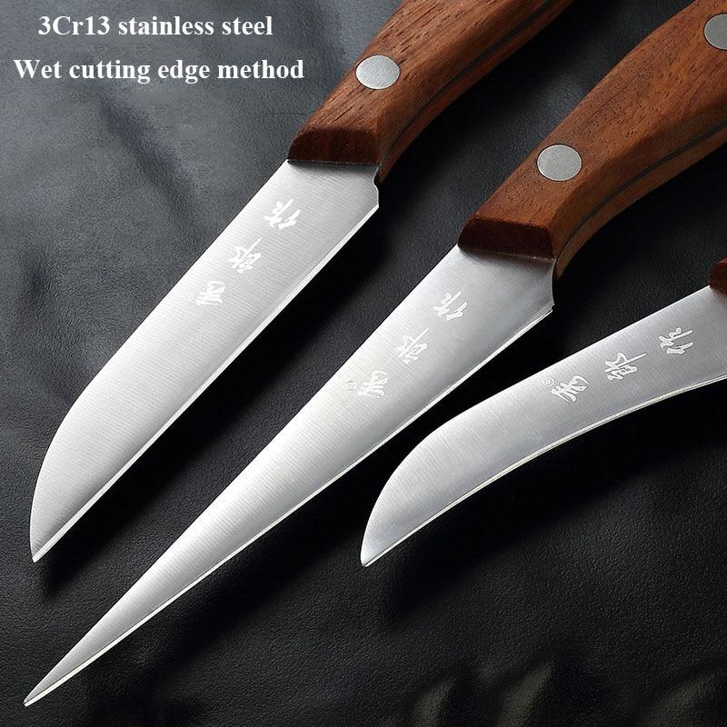 3 шт./компл. кухонные ножи из нержавеющей стали для резьбы по фруктам, скульптура шеф-повара, фруктовое блюдо, нож для пилинга, инструмент для резки еды