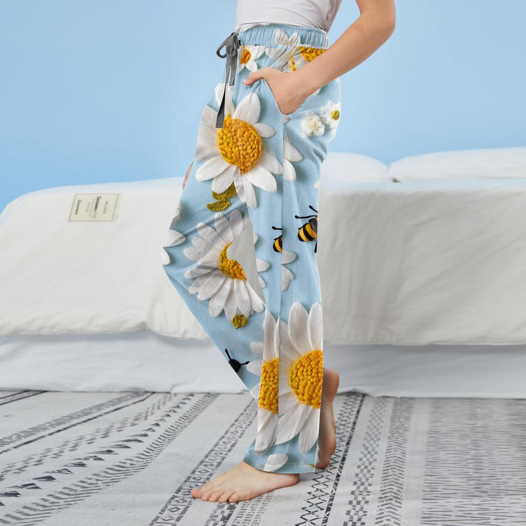 Детские хлопковые пижамные штаны с карманами