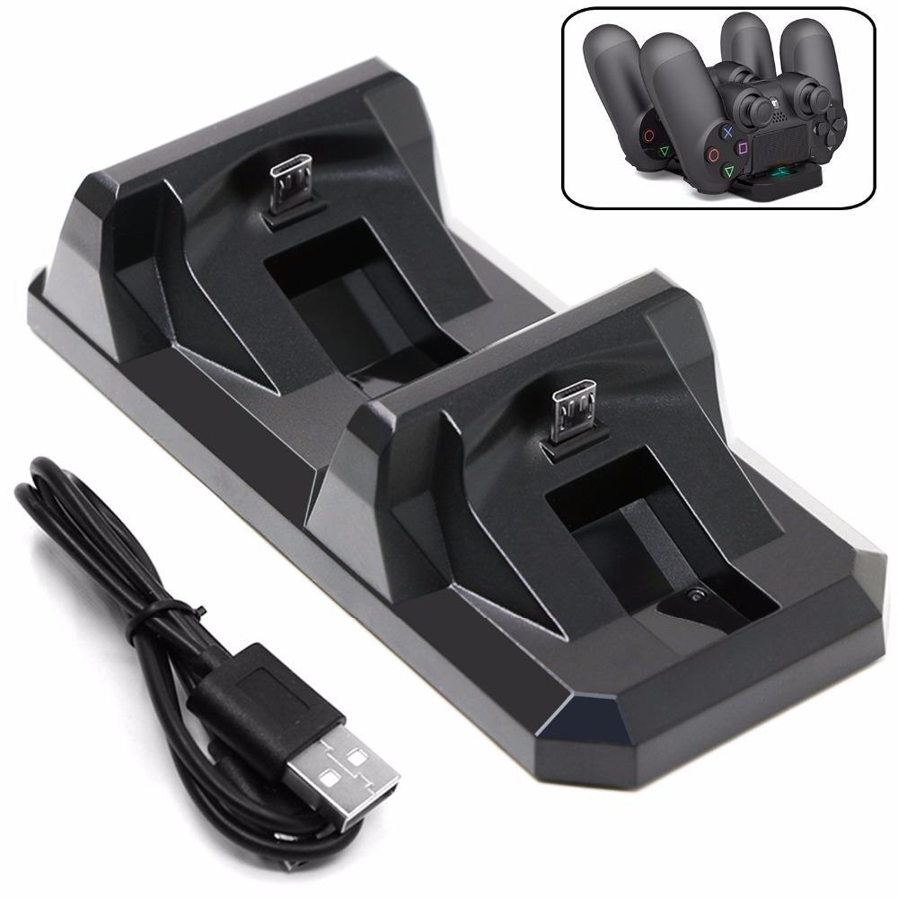 USB-порт, двойная зарядка для контроллера PS4, док-станция, держатель-подставка для Playstation 4, двойной геймпад