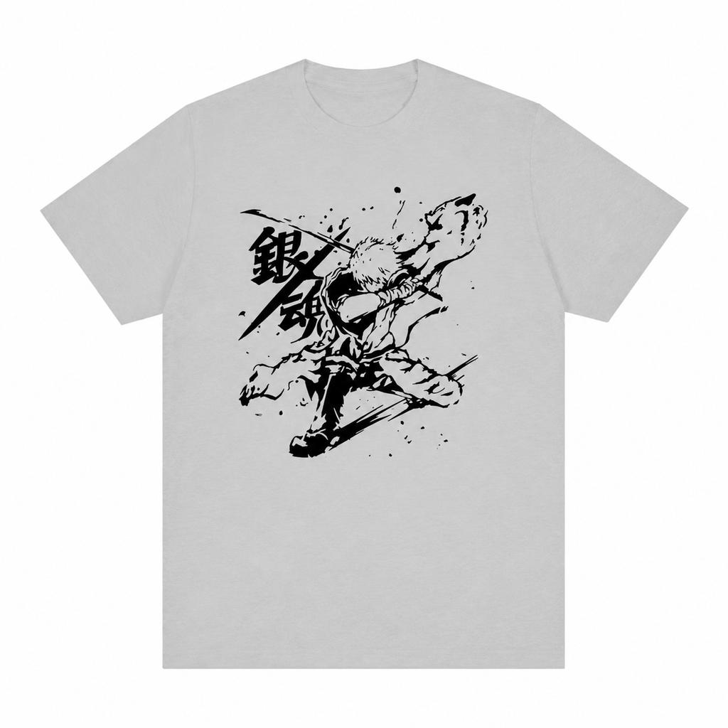 2026 Summer Gintama Sakata Gintoki Anime Tshirt Vintage Unisexs Clothing Unisexs Harajuku Streetwear Casual T Shirt for Fans