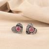 Pink Tourmaline Gemstone Wedding Stud Post Earrings Jewelry 925 Sterling Silver EE-143-14