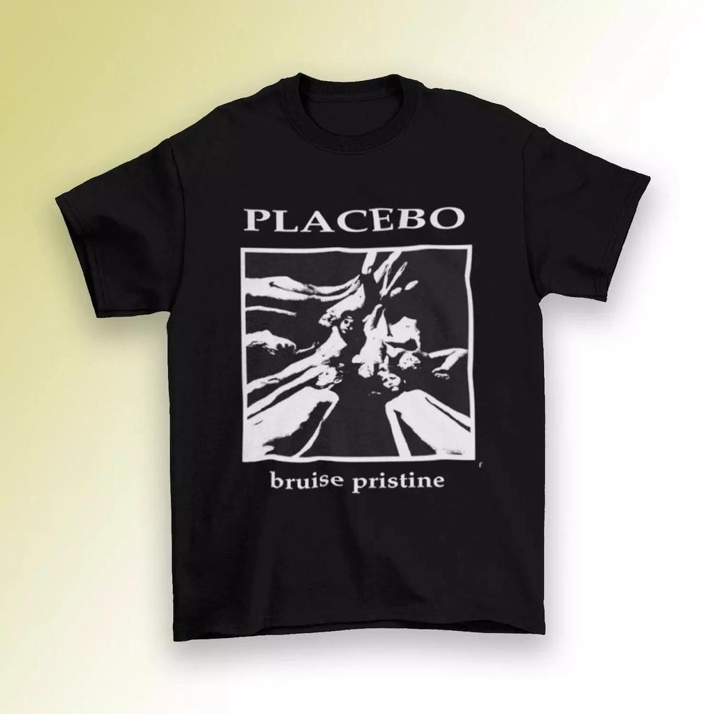 Vtg Placebo Band Music Star Heavy Black Full Size Unisex Shirt SG154.webp