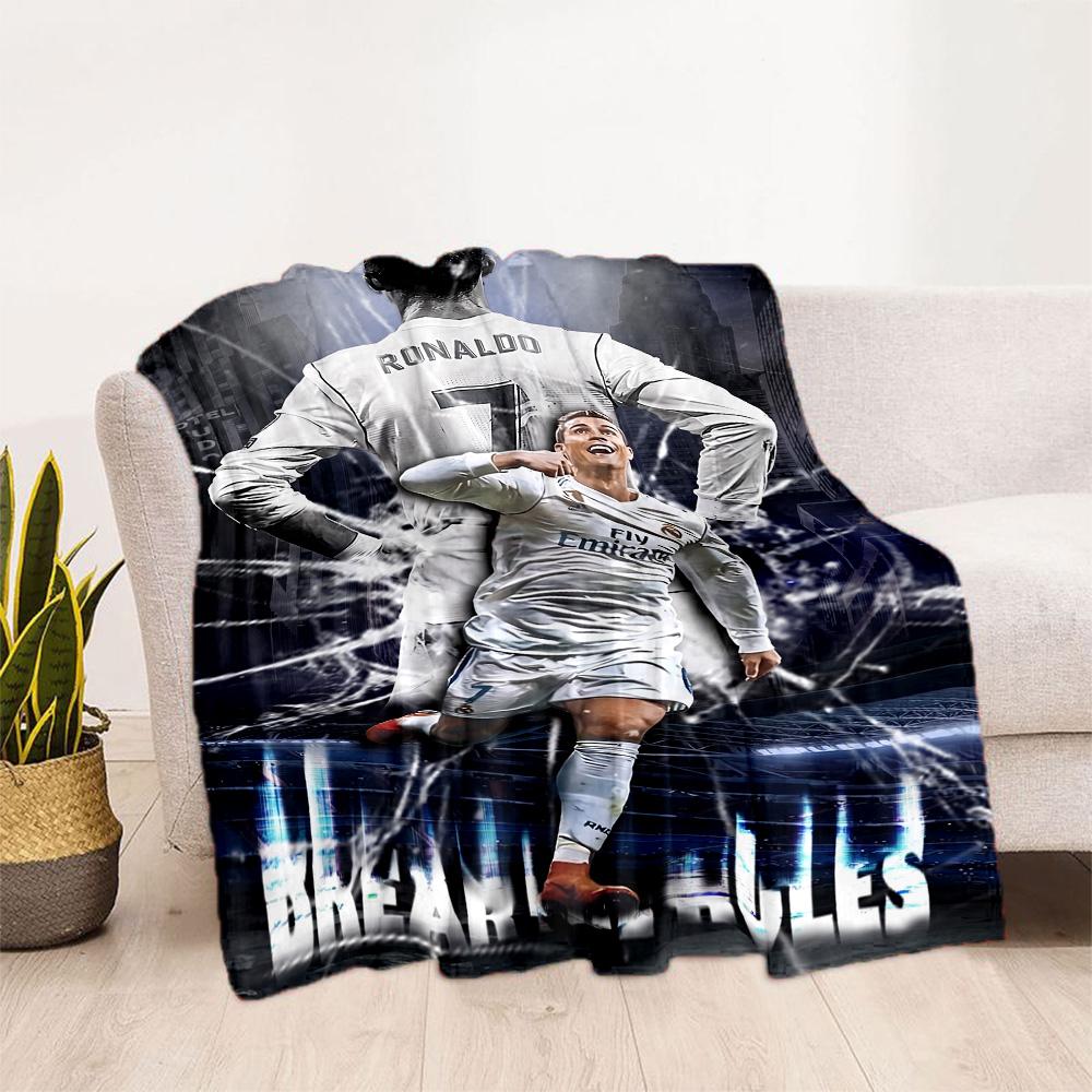 Ronaldo's Champions League Journey Blanket Soft Warm Cozy Suitable for Chair Sofa Picnics All-Season Use Modern Gift for Travel Home Birthdays