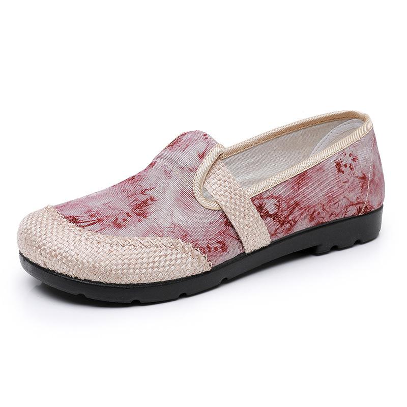 Женские повседневные мягкие холщовые мокасины, удобная обувь для вождения, легкая нескользящая модельная обувь для женщин, дышащая рабочая обувь на плоской подошве с низким верхом