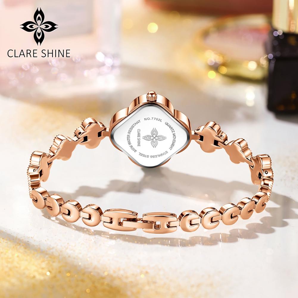 CLARE SHINE 7702 Lucky series Xiaomeiman four-leaf clover quartz women's watch with inlaid movement