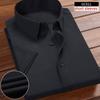 Men Long Sleeve SlimFit Casual Business Dress Shirts Solid Color White Shirt Leisurely Gentleman Occupation Blouses