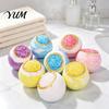 Bathing Accessories 100G Handmade Sea Salt Bath Bombs, Natural Plants Extract Essential Oils Fizzies Ball Ball, Dry Skin Moisturizing Shower for Women