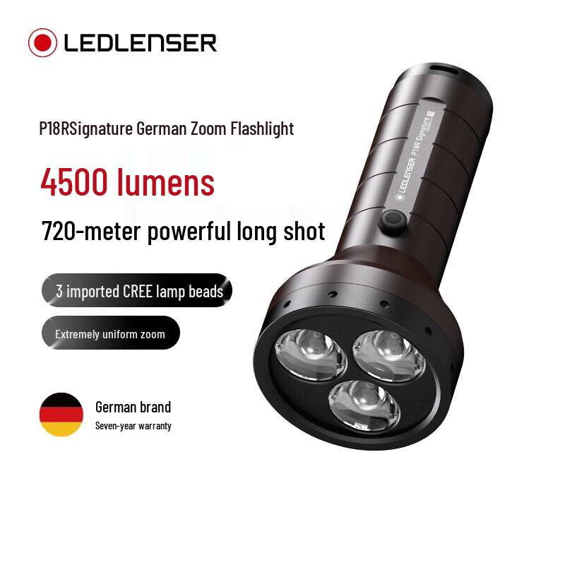 LED LENSER P18R SIG High-Performance Rechargeable Flashlight
