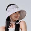 UV Protection Sun Hat Checkered Women Sun Shade Visors Summer Empty Top Beach Hat