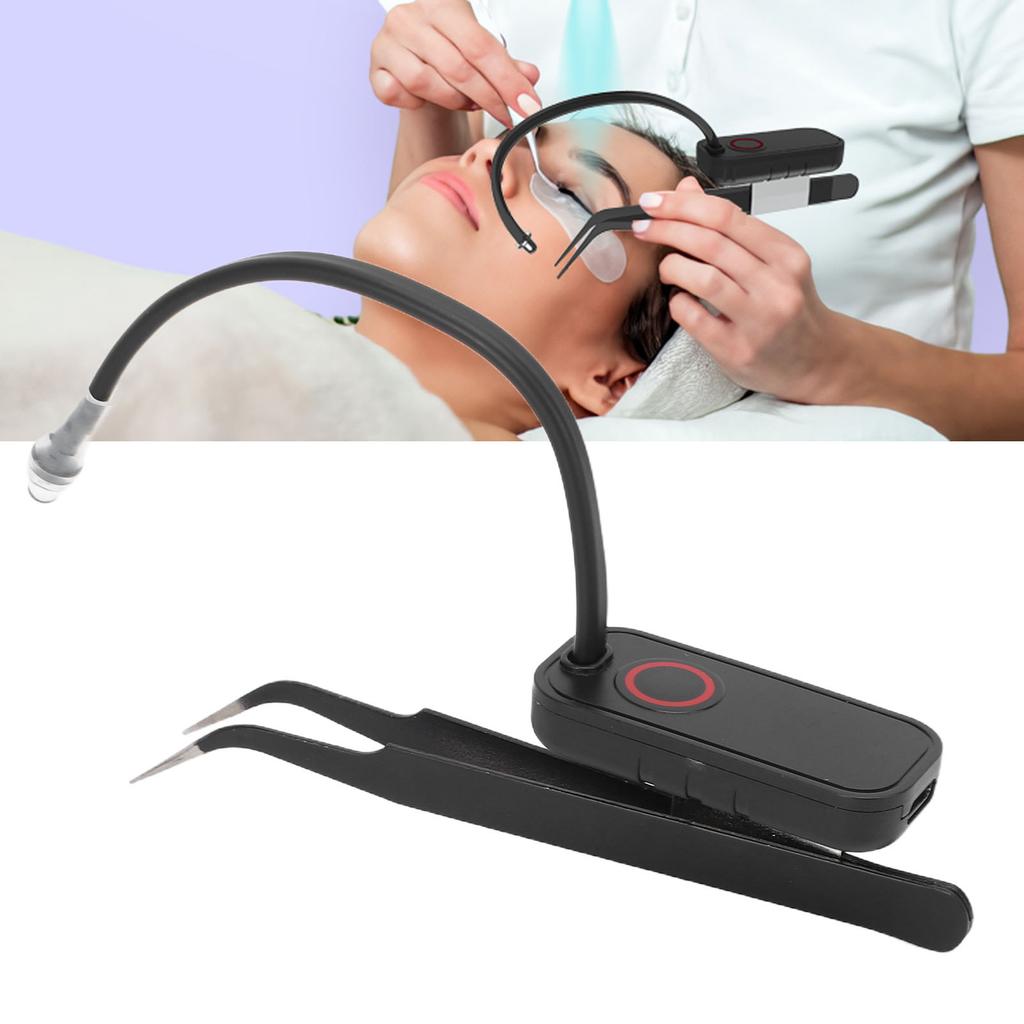 Eyelash Grafting Tweezers Light Lightweight LED Glue Curing Eyelash Extension Light with Tweezers for Beauty Salon