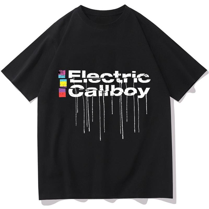 2025 Обычная футболка Шлем Electric Callboy Модный принт Топ Футболка Лето Новый Легкий и Тонкий Мужской Женский Топы Короткий Рукав