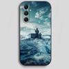 Bass Boat Lure Fishing Phone Case For Samsung Galaxy A13,21s,22,31,32,40,52,71,A91 Soft Black Shell