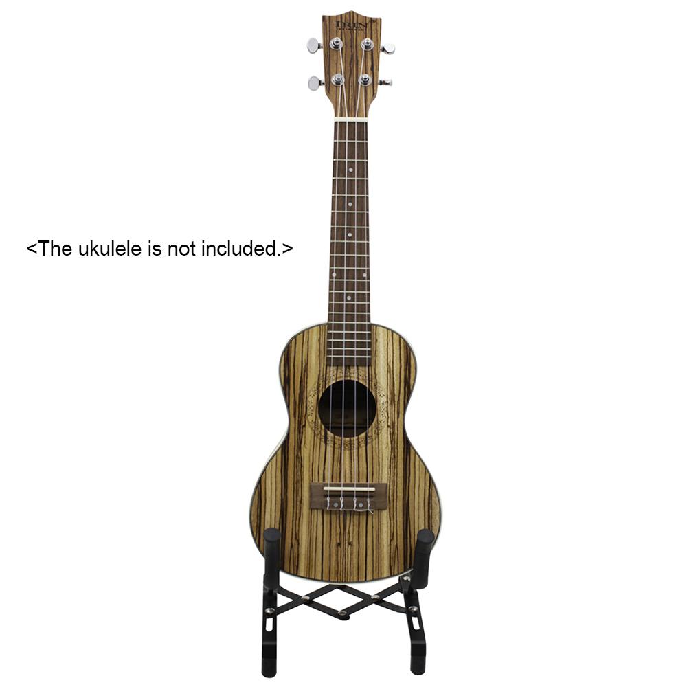 Universal Foldable Ukulele Violin Stand Bracket Adjustable Metal Holder for Ukuleles 4 4 3 4 1 2 1 4 Violins Black