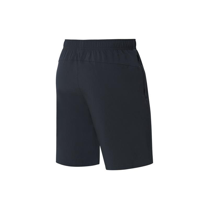 Li-Ning Быстросохнущие прохладные дышащие однотонные эластичные тканые шорты для фитнеса мужские шорты черного цвета AKSU693-1