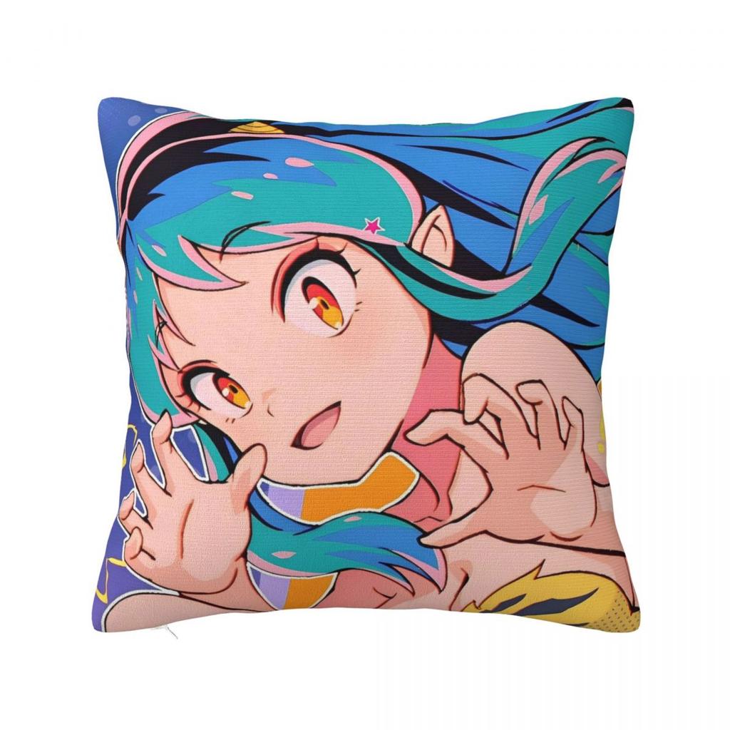 Anime Urusei Yatsura Pillow Case Morden Pillow Cover Square Graphic Cushion Cover Pillowcases For Sofa Bedroom Home Decor