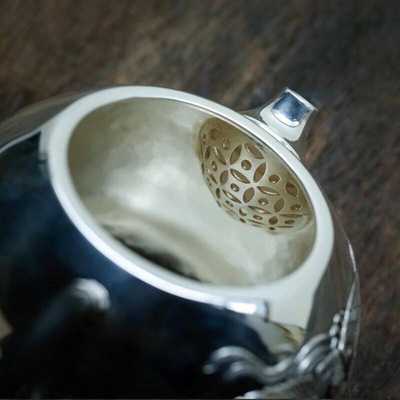 Wanqiantang Handmade Silver Relief Duoqiu Teapot