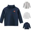 Boys Girls Long Sleeve T-Shirt Top Tees Spring Super Soft Turtleneck Cotton T Shirts Fall Stretchy Layering Tee Bottoming Shirt For Toddler Baby Kids