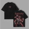 Jujutsu Kaisen Ryomen Sukuna Clothing Men Short Sleeve Manga T-shirts Vintage Washed T Shirt Casual Cotton Tee Harajuku Tshirt