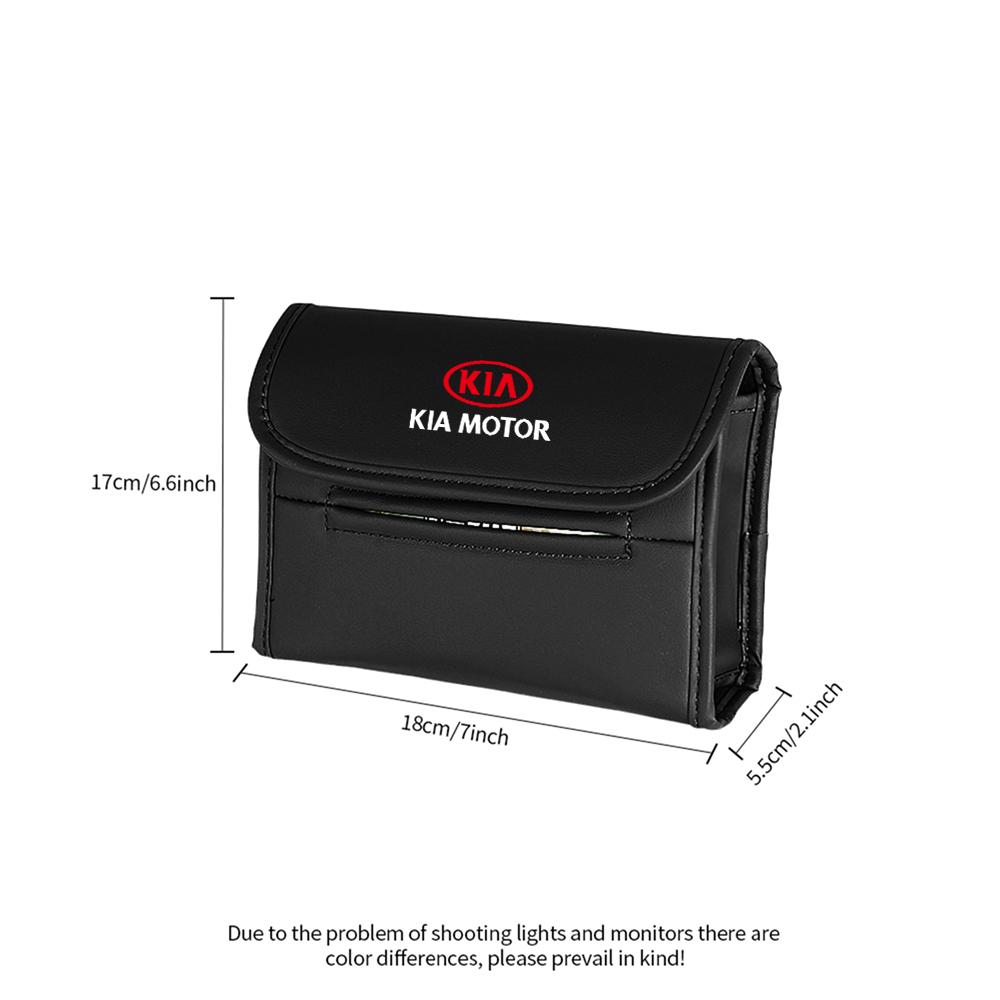Car Tissue Box Car Seat Back Tissue Hanging Storage Bag For KIA Sportage Ceed Sorento Cerato Optima Picanto Rio Soul K5 K3 K2 K4 BV3