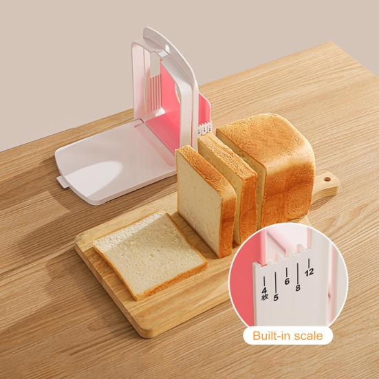 Yousheng Bread Slicer Adjustable Width Foldable Bread Slicing Tool Reusable Bread Cutting Guide for Homemade Bread Bagels Cakes