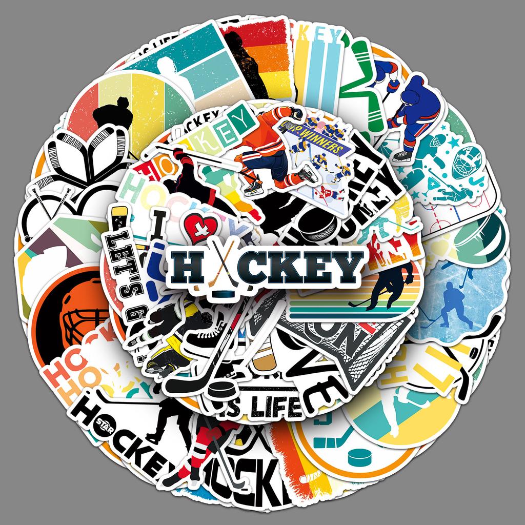 50 Ice Hockey Graffiti Decorative Mobile Phone Water Cup Suitcase Stickers