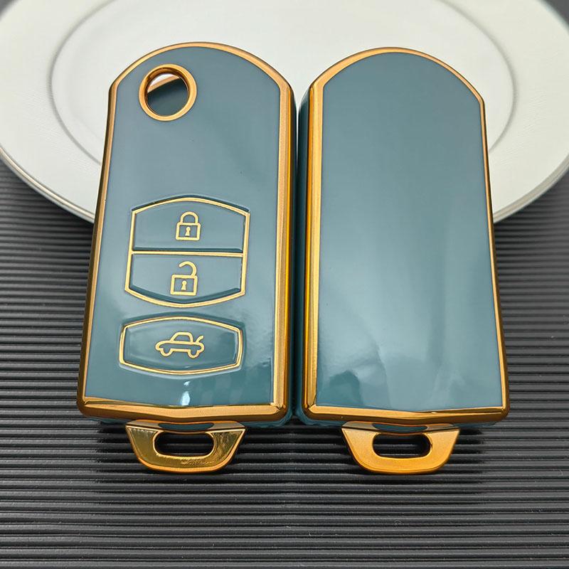 Для Mazda Demio 2 3 5 6 M3 M5 M6 CX-5 CX7 CX9 RX8 MX5 MPV 2/3 кнопки TPU Shell держатель для автомобильного ключа чехол крышка Keyless