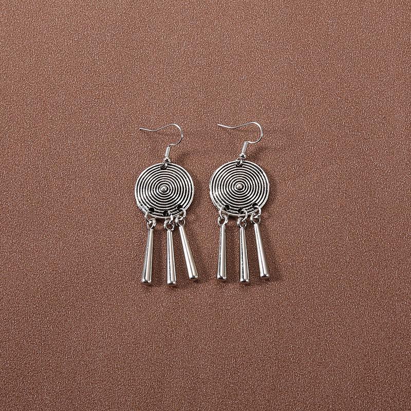 Серьги-кисточки в китайском дворцовом стиле в стиле ретро: Этнические тибетские серебряные украшения Ханфу