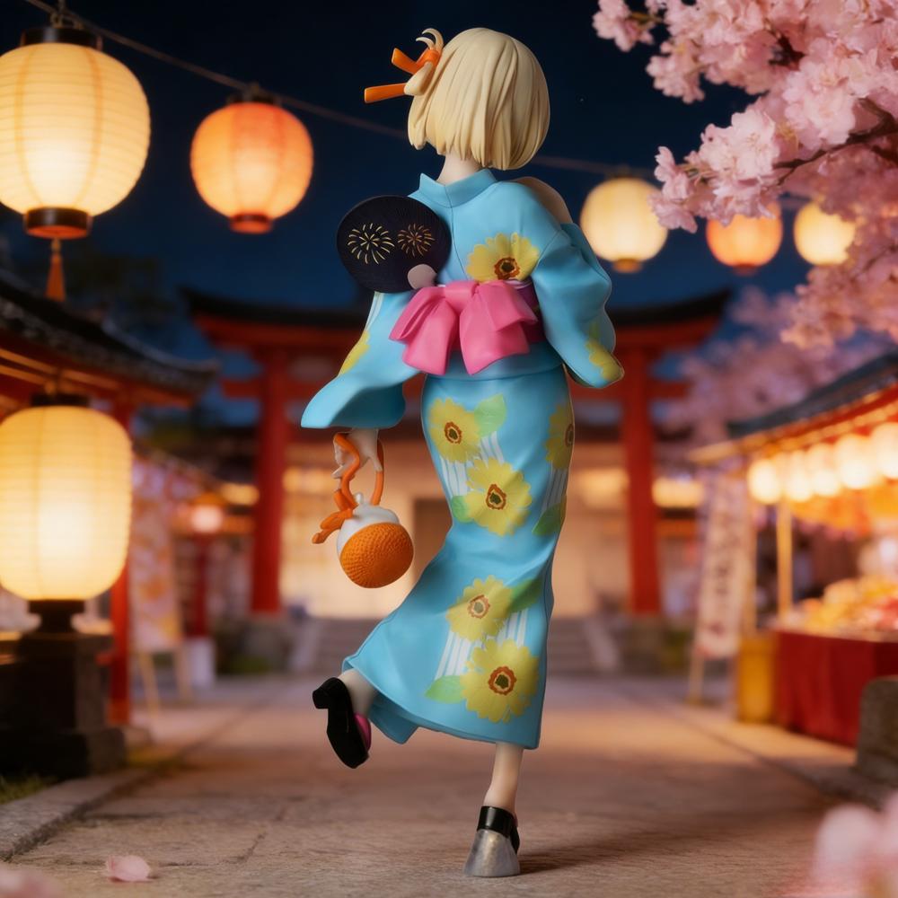 1pc Japanese-style Yukata Girl Figure, Atmospheric Decorative Collectible Ornament, Essential Gift for Festivals and Birthdays.