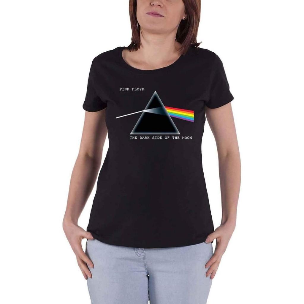Pink Floyd T Shirt Dark Side of The Moon New Official Womens Skinny Fit Black Size M