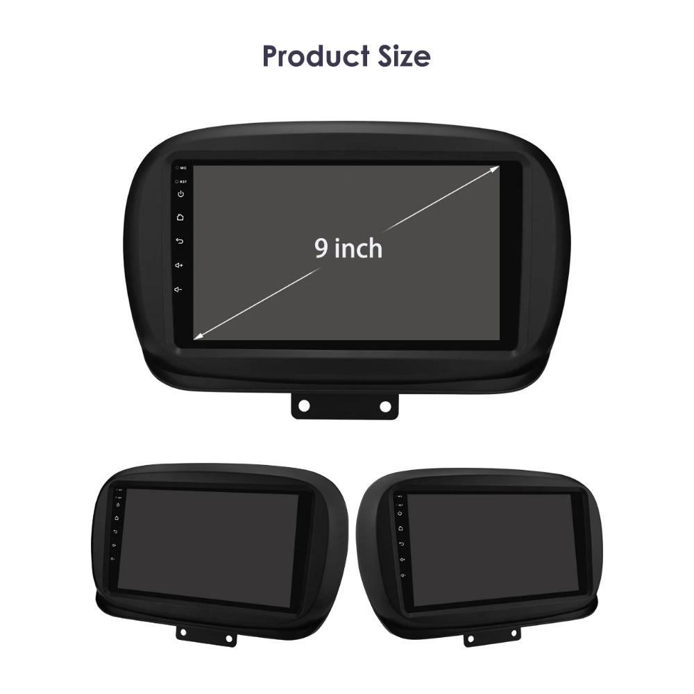 9"Android Autoradio Multimedia Player For FIAT 500X 2014-2020 GPS Navi Stereo Octa Core Carplay 4G WIFI Head Unit Screen