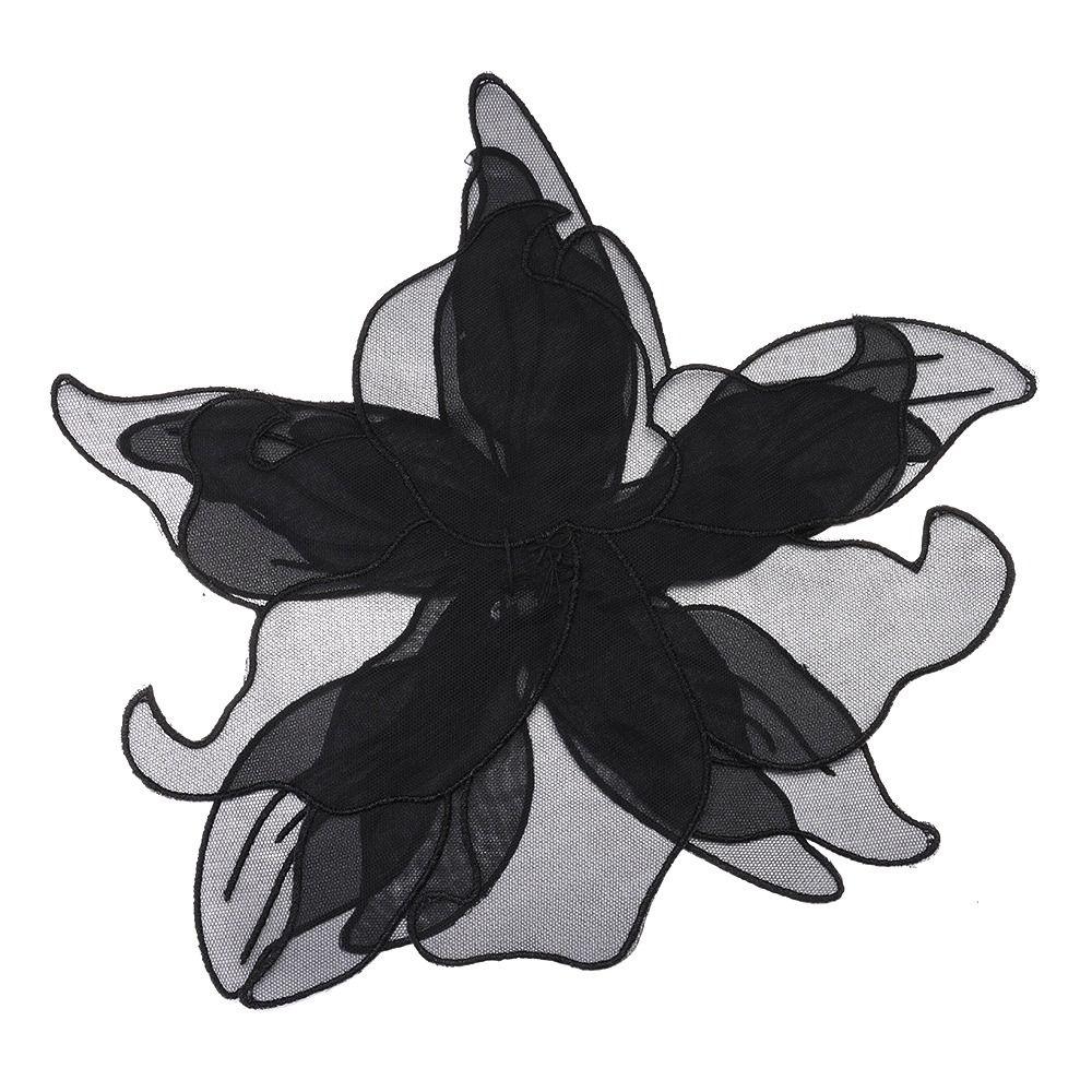 Ткань Ткань Ручной Работы Жемчужные Цветочные Нашивки Платье DIY Декоративные Цветочные Нашивки