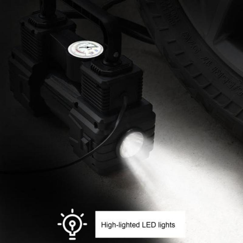 12 В шинный насос портативный атмосферный компрессор с аварийной светодиодной подсветкой цифровой дисплей воздушный насос автоматический шинный насос