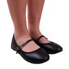 Womens/Ladies Josie Straps Wide Ballerina Flats