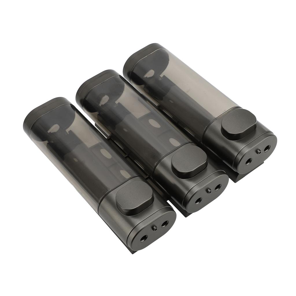 3 In 1 300ml Press Liquid Soap Dispenser Wall Mount Bathroom Shower Shampoo Hair Conditioner