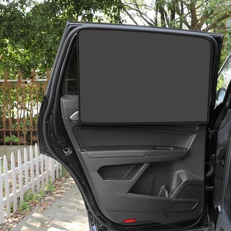 2026 NEW Car Side Window Sun Shades Summer Sunshade Curtains Foldable Heat Insulation Cloth Cover Magnetic UV Blocking Curtain