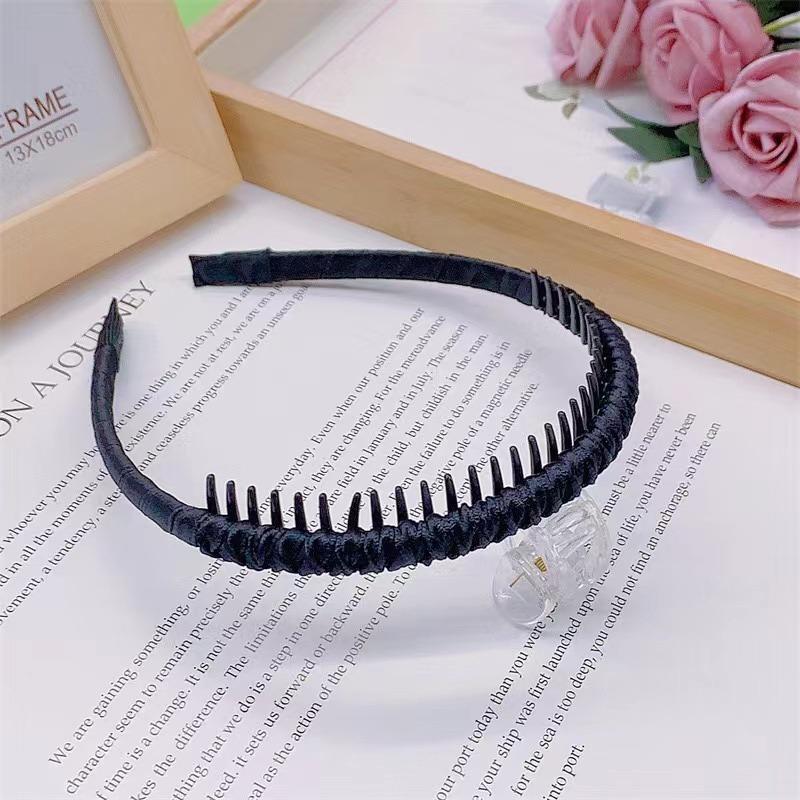 New Children Sweet Solid Toothed Anti Slip Headband Kids Lovely Colorful Hair Hoop Baby Girls Cute Acrylic Hair Accessories