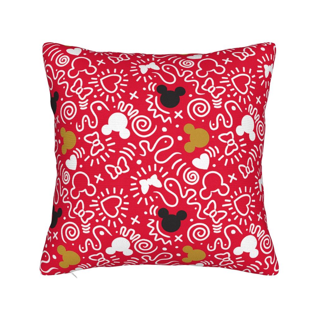 Квадратные Наволочки Микки и Минни Маус Мультяшные Наволочки на Подушку-Луну Потрясающая Декоративная Наволочка на Молнии для Дивана