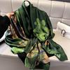 Women Scarf Silk Scarves Spring And Summer Fashion Printing Shawl Temperament Long Wrap Thin For Travel Warm Neck Sun Protection