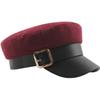 Морская кепка Шерстяная кепка газетчика Пряжка Стильная шляпа для выхода Женская Мужская CZ206 [Белый Клык] (красный)