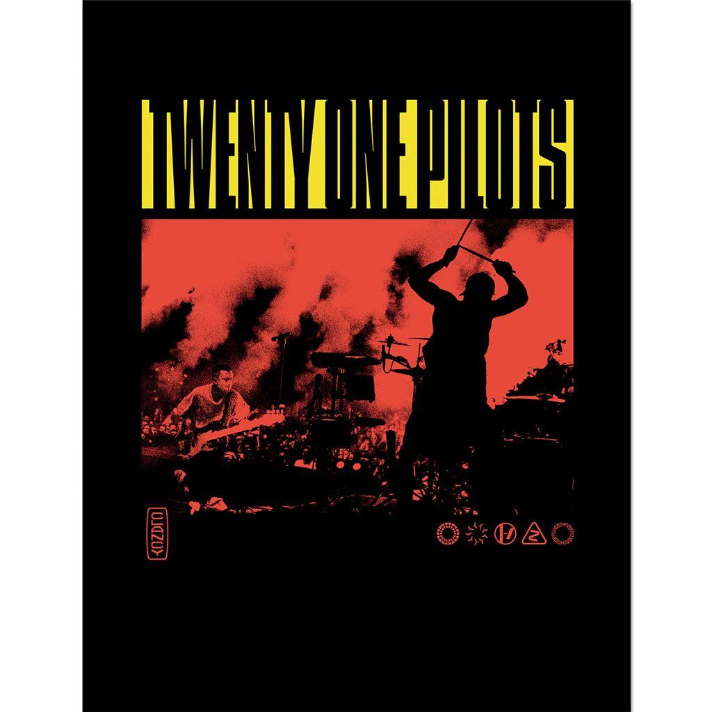 Twenty One Pilots Live Fire Framed Poster