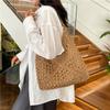 Summer Straw Woven Bag Women's New Seaside Vacation Beach Hollow Tote Bag Woven Vegetable Basket Shoulder Bag