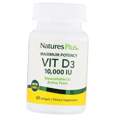 Витамин Д3 высокоактивный, Vitamin D3 10000, 60гелкапс (36375140)