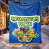 Geometry Dash Pattern Blanket for Home Decoration, Bed, Sofa, Car Travel, Camping, Suitable for All Seasons, Birthday Christmas Gift