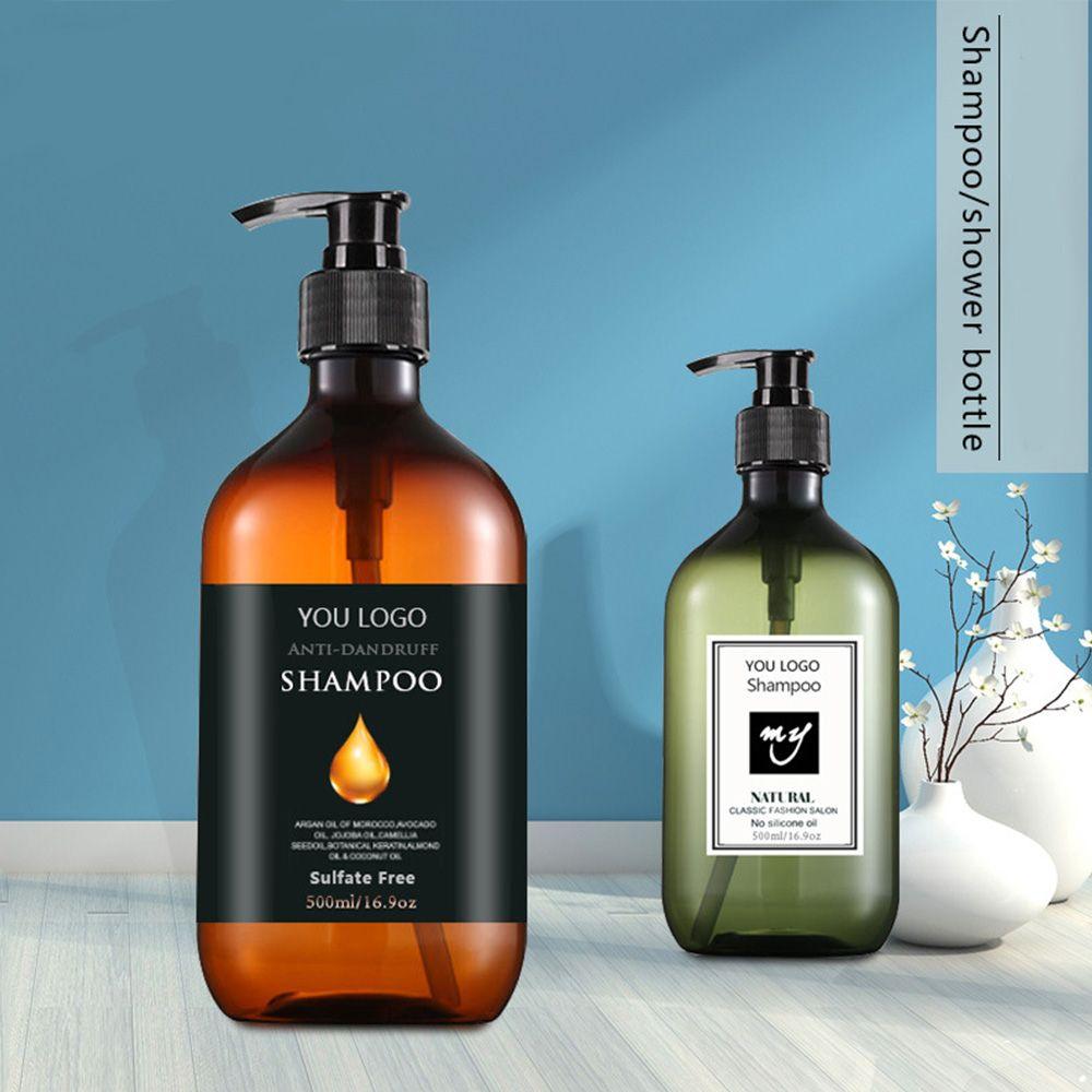 500ML Pressed Pump PET Plastic Foam Empty Shower Gel Refillable Bottles Lotion Shampoo Bottles