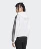 Adidas Essentials 3-Stripe Woven Windbreaker - White:Black / Kx0783