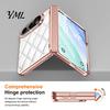 Tempered Glass Screen Protector Faux Leather Phone Case for IPhone-Duo, with & Hinge Full Body Protection Cover Protection, Rhinestone Cover,