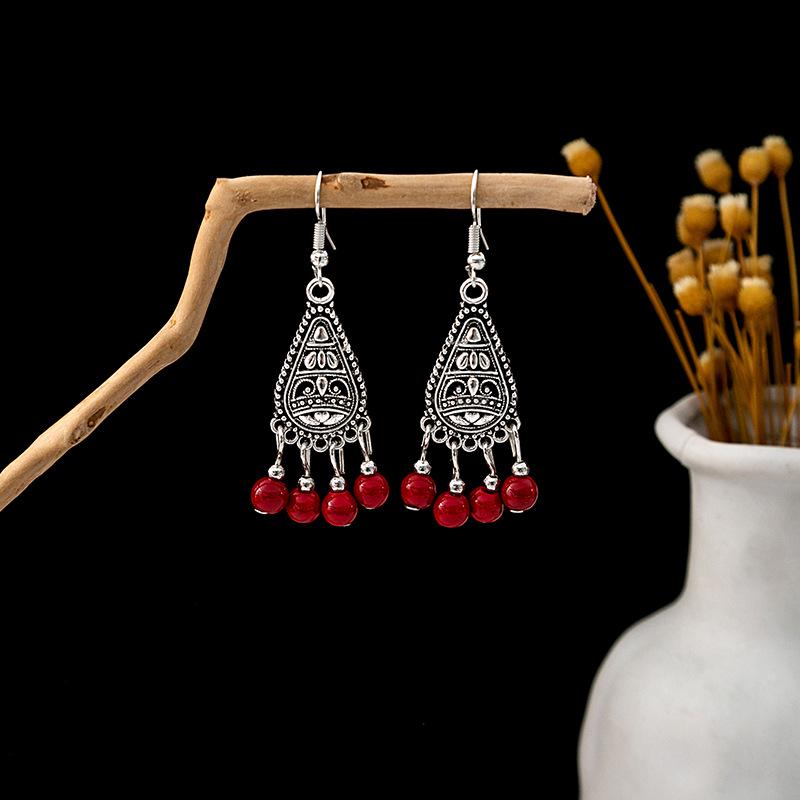 Богемные этнические длинные серьги-подвески с металлическими кисточками